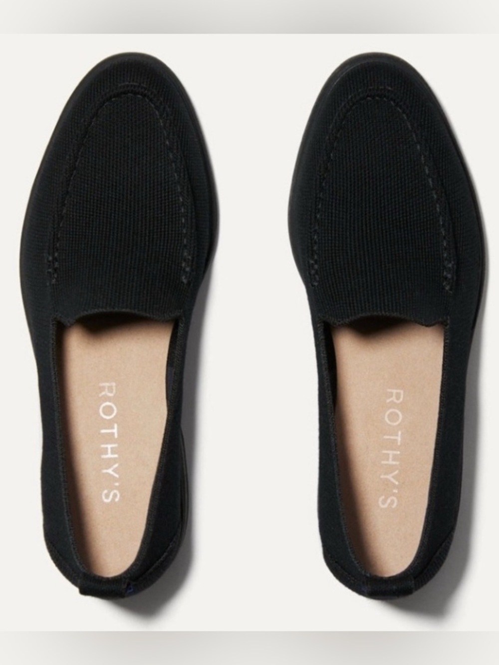 ROTHY’S The Lug Loafer Black Merino Wool Size 8 Chunky Penny Y2K - Picture 10 of 10
